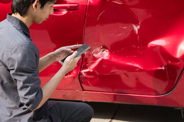Car accident crash, Car accident protection, Claim collision, Auto emergency. Crashed car claim insurance.