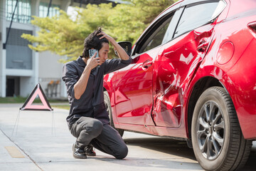 Car accident crash, Car accident protection, Claim collision, Auto emergency. Crashed car claim insurance.