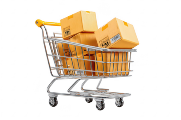 Shopping Cart with Packages (2)