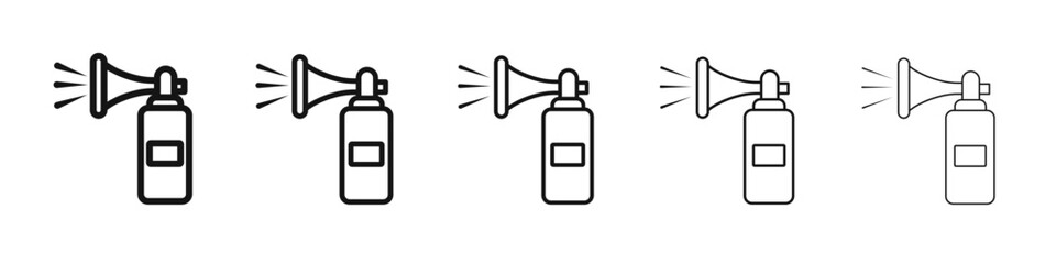 Air horn icon vector outline set illustration sign