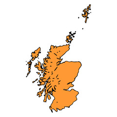 map of Scotland land