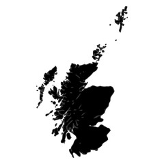 map of Scotland Black