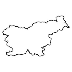Fototapeta premium map of Slovenia Line