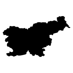 map of Slovenia Black
