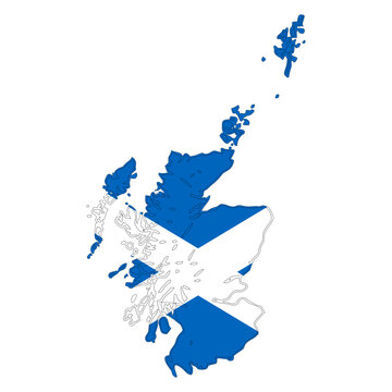 map of Scotland Flag