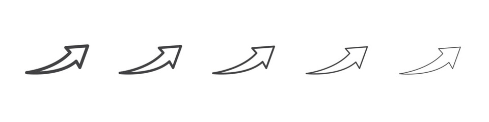 Arrow Icon vector outline set illustration sign