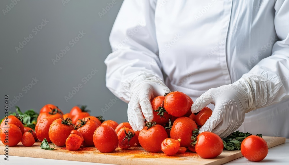 Poster food tech with safety and efficiency. ai-powered food safety monitoring real-time systems detecting 