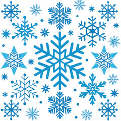 Winter snowflakes repeat