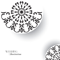 Elegant Black and White Wedding Iinvitation Card