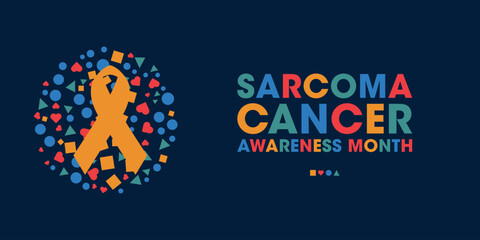 Sarcoma cancer awareness month, Colorful Poster, Banner Design Template.