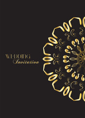 The Gold Mandala Wedding Iinvitation Card