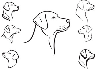 Dog vactor line art