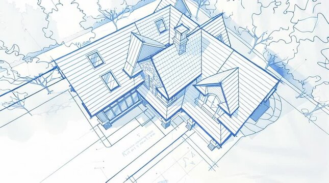 blueprint of house, real estate concept, Architectural design, house plan drawings
