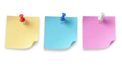 Colorful Square Sticky Notes or memo with Push Pins 