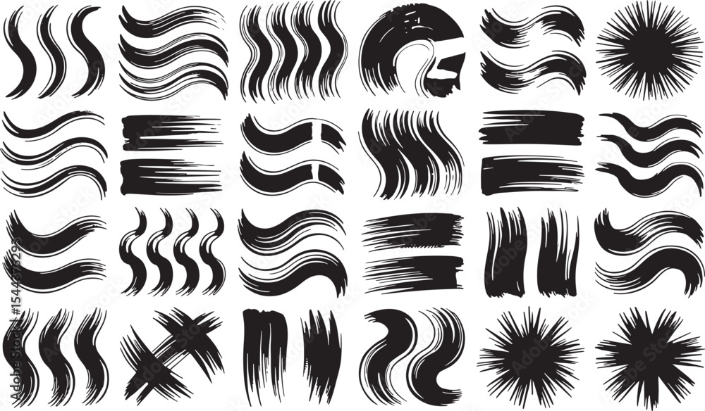 Poster dynamic vector design elements abstract line movement