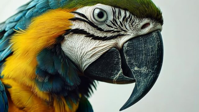 Parrot Face Close Up
