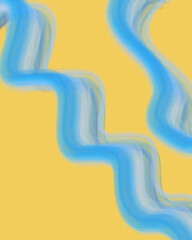 blue waves line illustration with yellow background for wallpaper 