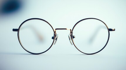 Stylish eyewear with plastic frames and optical lenses, isolated on a white background, perfect for fashion or vision-related themes