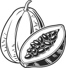 Fresh apple and banana fruit vector illustration design