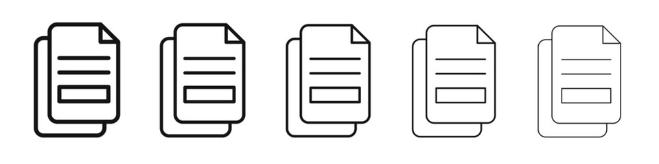 Duplicate icon vector outline set illustration sign