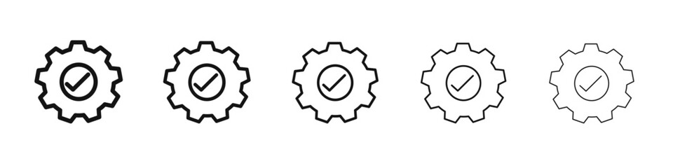 Easy Installation icon vector outline set illustration sign