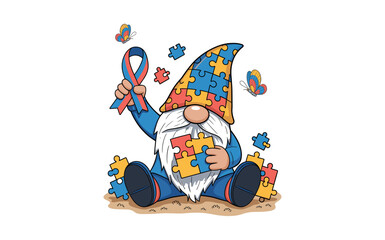 Autism vector design, vector illustration, Autism design, silhouette style.
