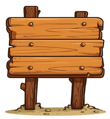 Wooden Sign in Desert