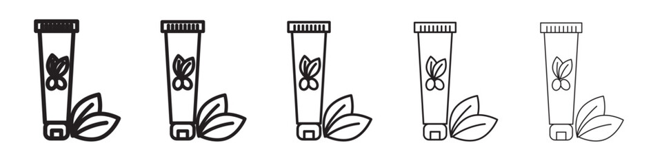 Face wash icon vector outline set illustration sign