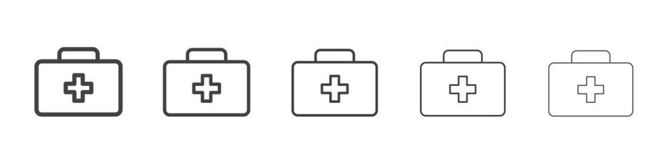 First Aid Icon vector outline set illustration sign