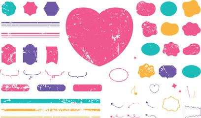 Fototapeta premium Speech bubbles Social media notification bubble flat icons set Like comment follower and view buttons.