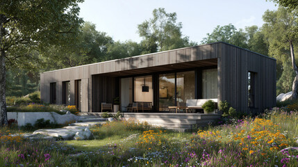 Clean Scandinavian-style modern home