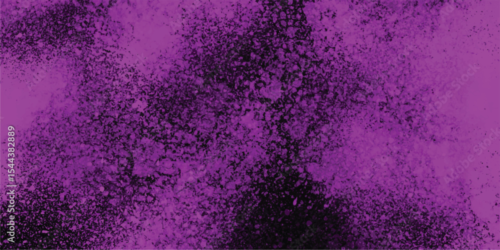 Poster abstract purple background with a textured grunge effect and scattered dark purple elements creating