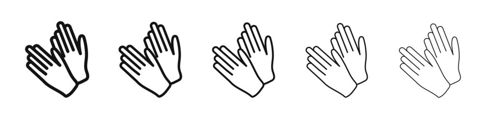 Garden gloves icon vector outline set illustration sign
