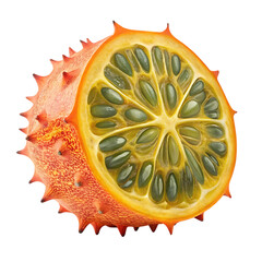 Fresh, sweet slices of organic orange and lemon fruit, isolated on white, hint at delicious, healthy tropical nature
