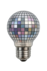 Disco Ball Light Bulb: An eye-catching studio shot captures a unique fusion of lighting and festivity, showcasing a disco ball reimagined as a light bulb.