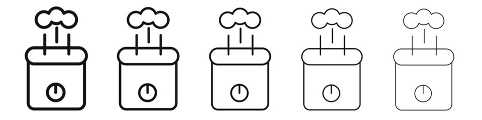 Humidifier icon vector outline set illustration sign