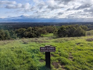 sign on a hilltop
