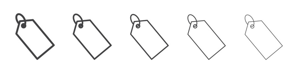 Label icon vector outline set illustration sign