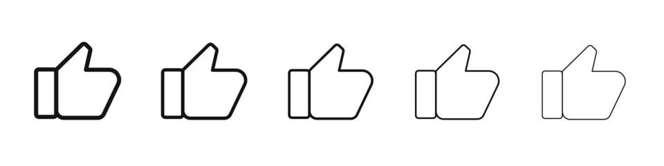 Like icon vector outline set illustration sign
