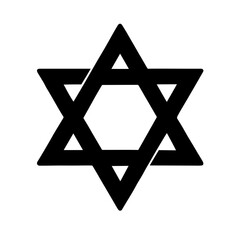 Star of David icon in filled style – symbol of Jewish identity
