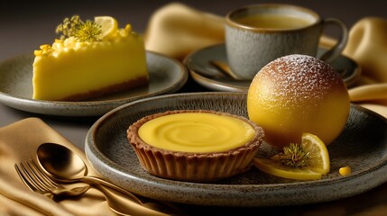 Sweet mango pudding kitchen delight close-up