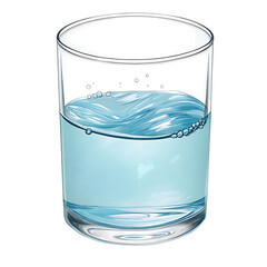 Fresh, clear, and cold water with ice in a transparent glass, perfect for a pure and healthy drink