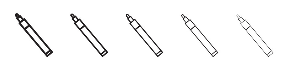 Marker icon vector outline set illustration sign