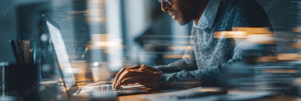 Poster effective cyber hygiene practices for remote workers during evening hours at home workspace