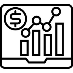 Stock Market Graph line icon