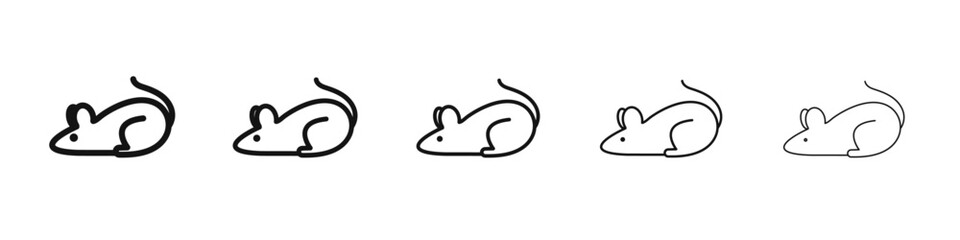 mouse animal icon vector outline set illustration sign