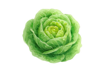 Green Cabbage Close-up Image