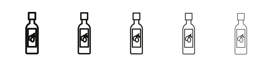 Olive oil icon vector outline set illustration sign
