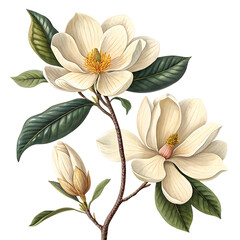 Yellow lily flower vector illustration with floral design elements