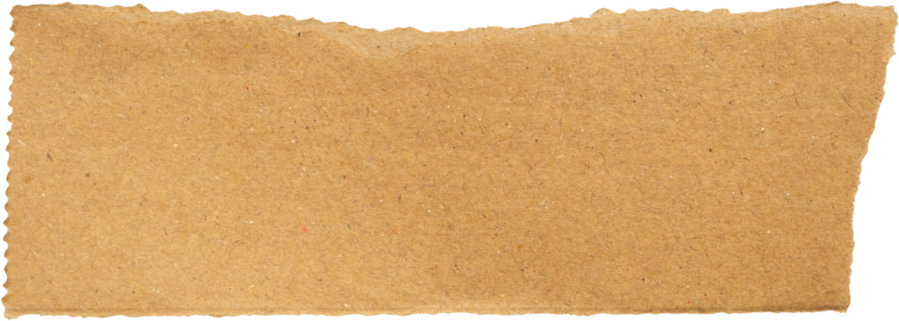 piece of brown paper tear isolated on white background